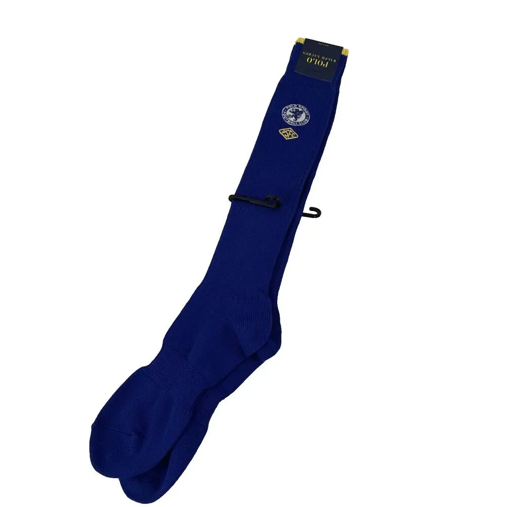 New Polo Ralph Lauren Socks Size 6 - 12 Blue Polo Sport Football Club Soccer NWT